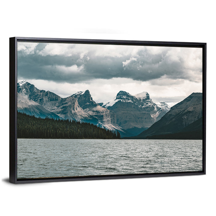 Maligne Lake, Snow-capped Peaks Wall Art