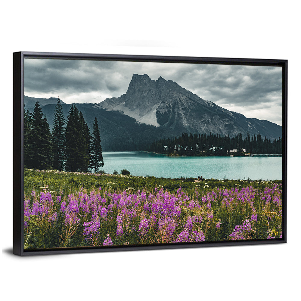 Emerald Lake with Fireweed Wall Art