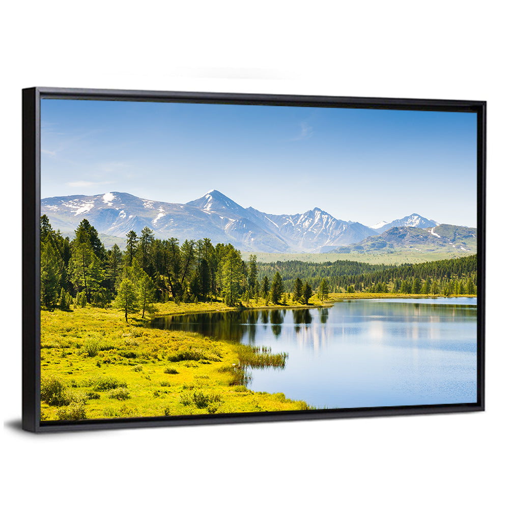 Altai Lake with Snow Capped Peaks Wall Art