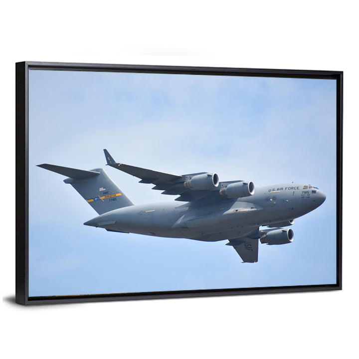 C-17 Globemaster Iii England Airshow Blue Sky Wall Art