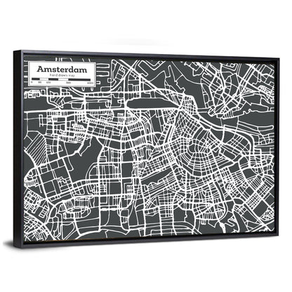 Amsterdam Map Wall Art