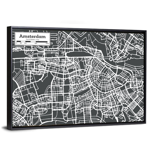 Amsterdam Map Wall Art