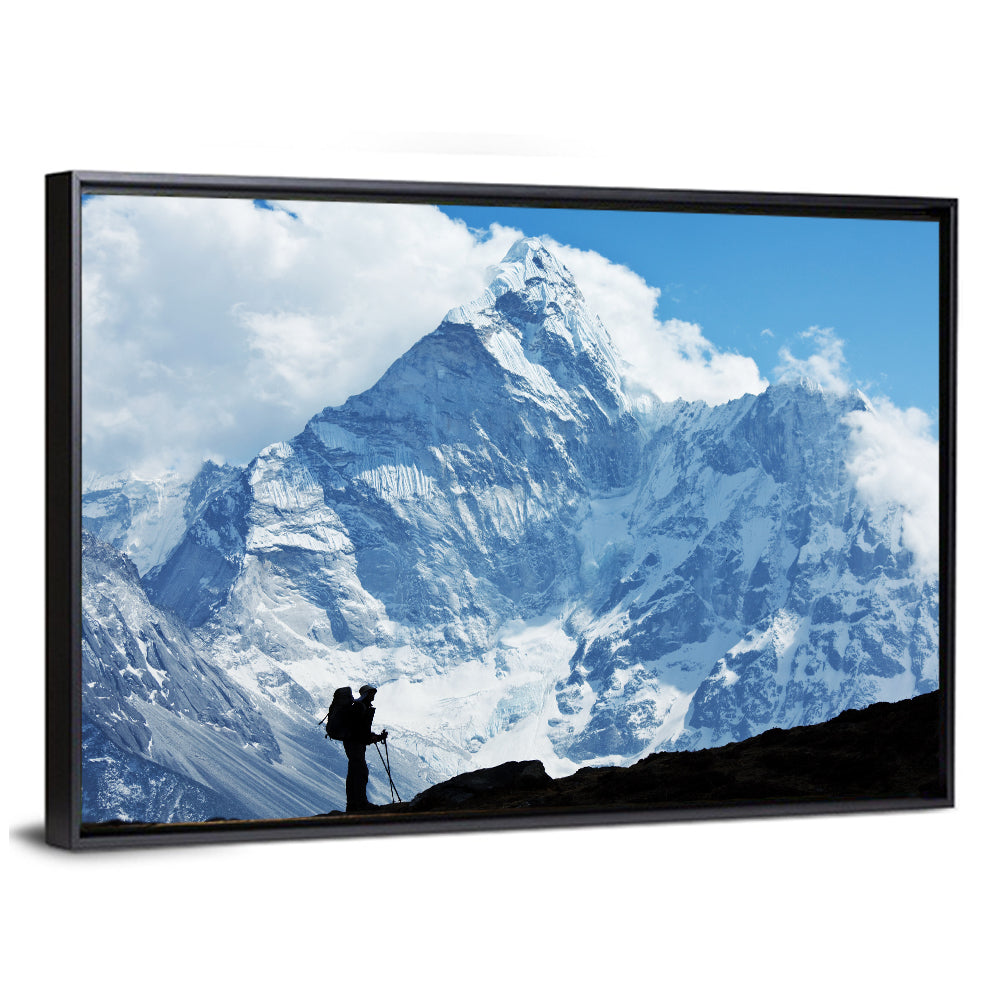 Hiker in Everest Region Wall Art