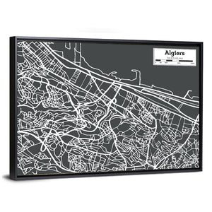 Algiers Map Wall Art