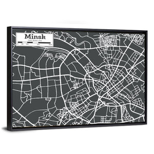 Minsk Map Wall Art