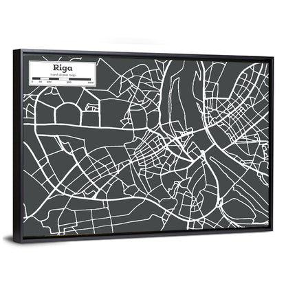 Riga Map Wall Art