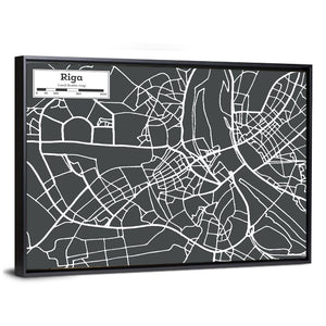 Riga Map Wall Art