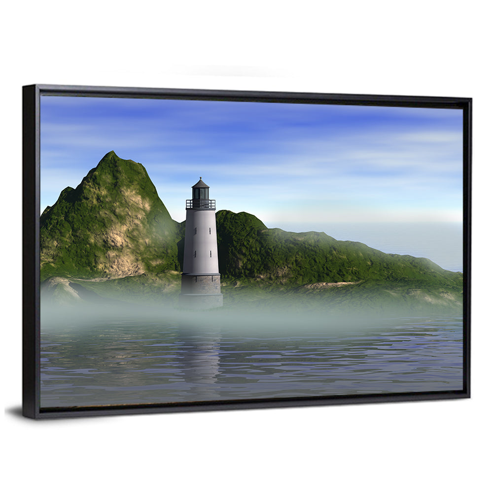 Lighthouse Reflection on Calm Water Wall Art