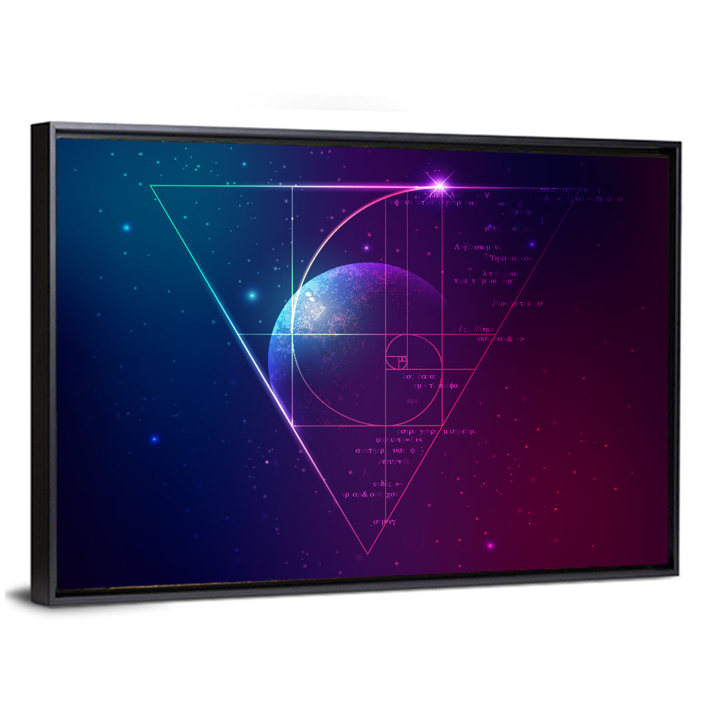 Golden Spiral Planet Wall Art