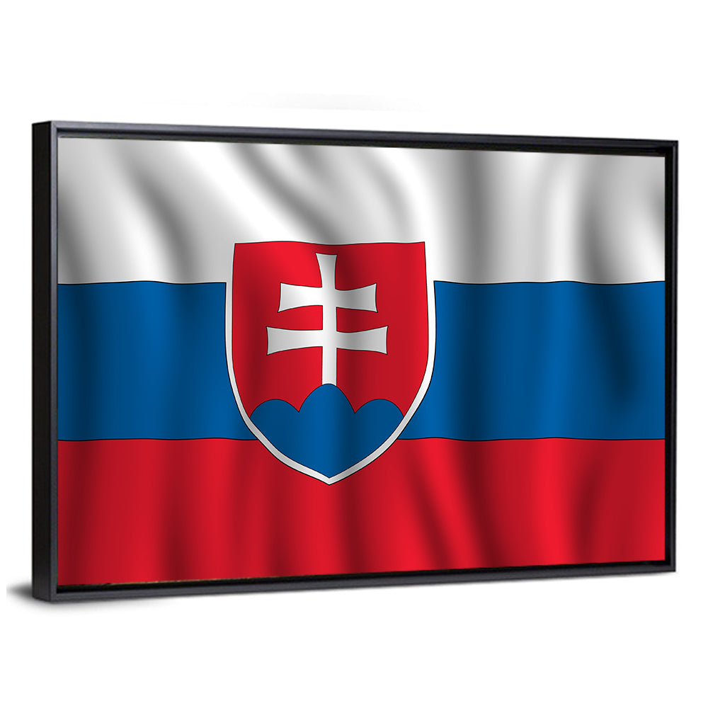 Slovak Flag with Heraldic Shield Wall Art