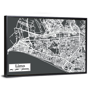 Lima City Map Wall Art