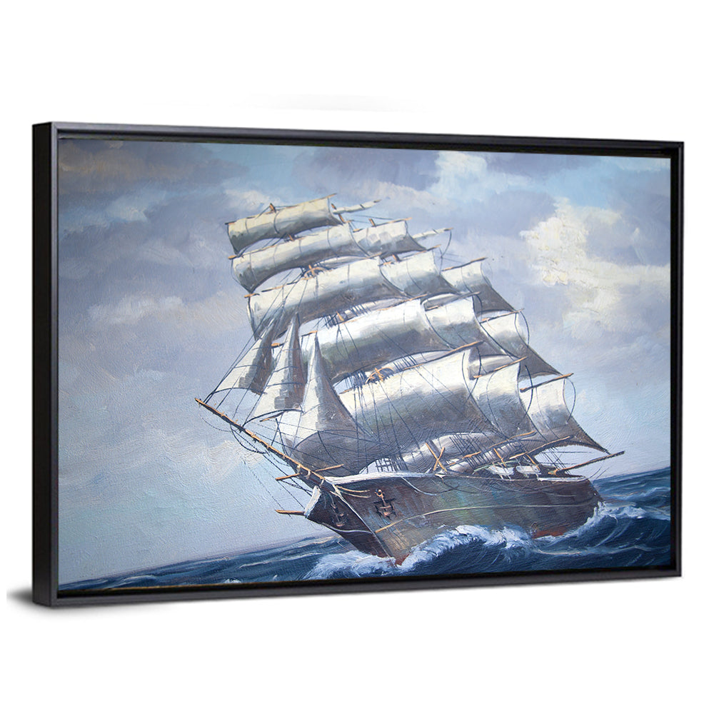 Antique Sailing Ship at Sea Wall Art