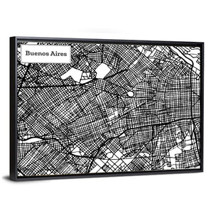 Buenos Aires City Map Wall Art