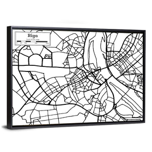 Riga Map Wall Art