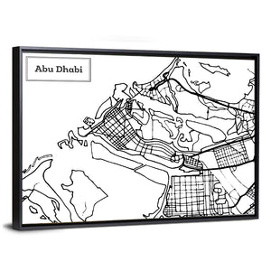 Abu Dhabi Map Wall Art