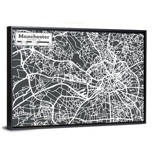 Manchester City Map Wall Art