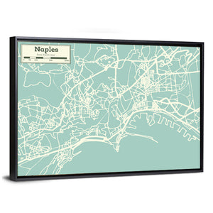 Naples City Map Wall Art