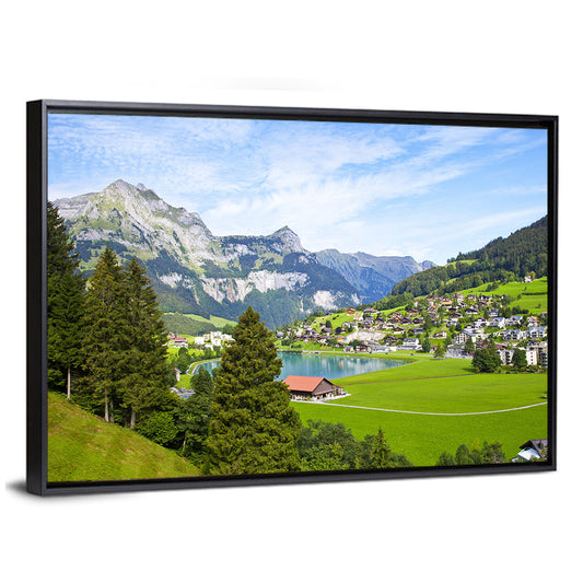 Lungern Lake Village Wall Art