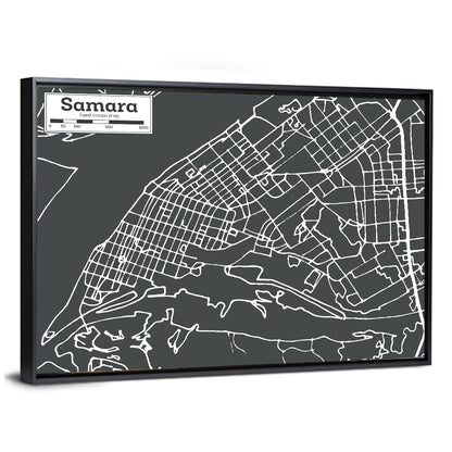 Samara City Map Wall Art