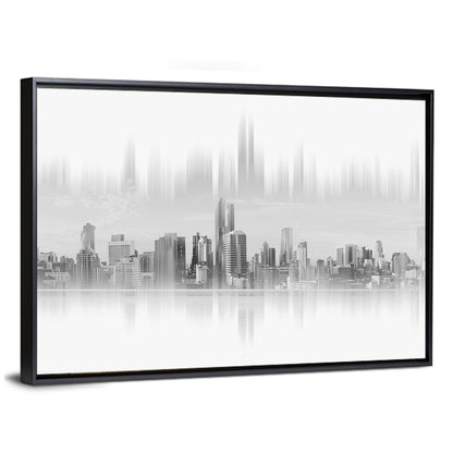 Abstract Skyscraper Reflection Wall Art