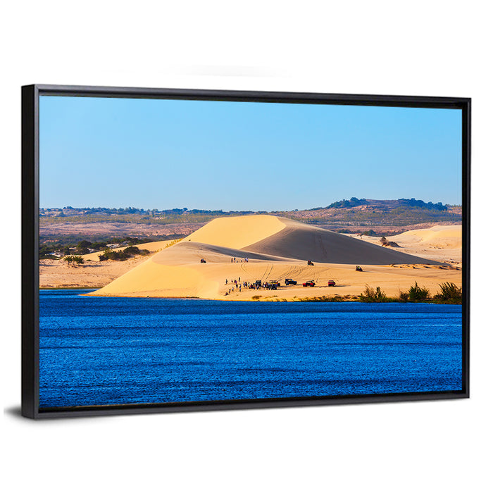 Mui Ne Sand Dunes Wall Art as a framed canvas