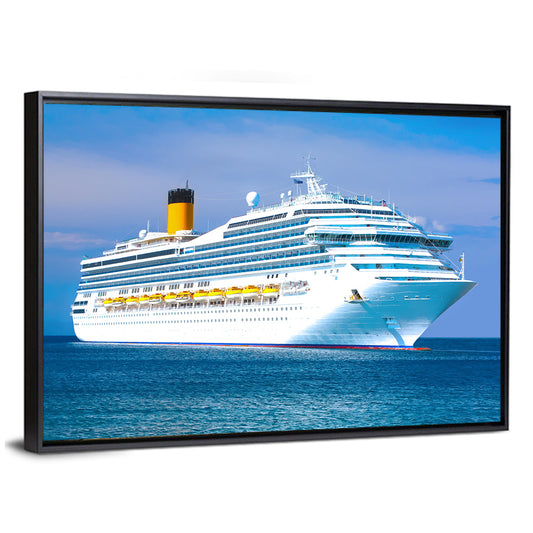 Cruise Liner with Yellow Funnel Wall Art