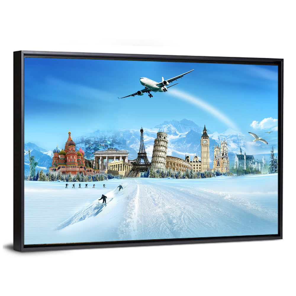 Global Landmarks Collage Wall Art