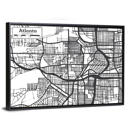 Atlanta Hand-drawn City Map Wall Art