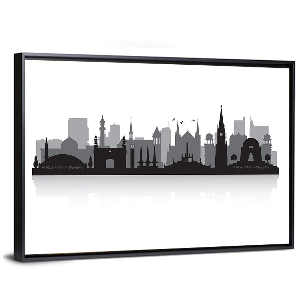 Karachi Skyline Silhouette Wall Art