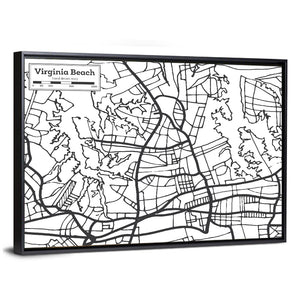 Virginia Beach City MapWall Art