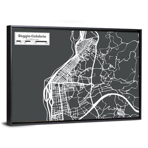 Reggio Calabria City Map Wall Art