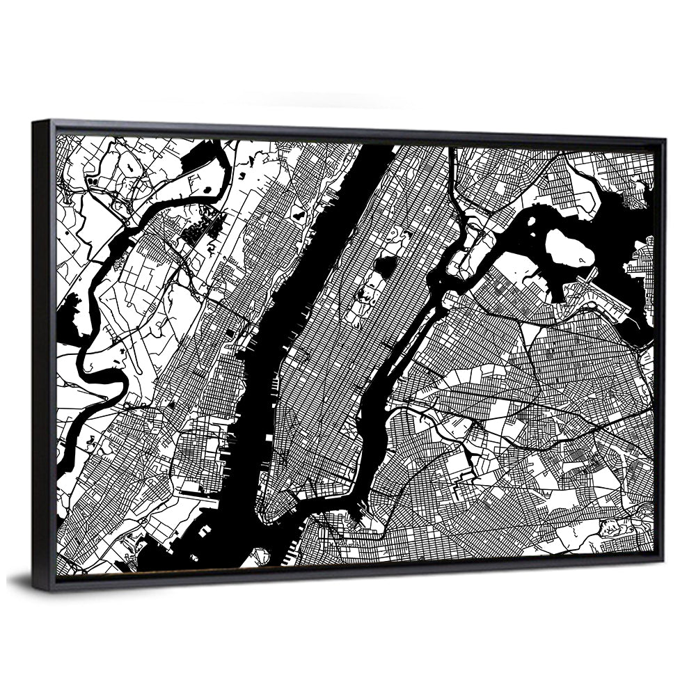 Minimalist Manhattan Map Wall Art