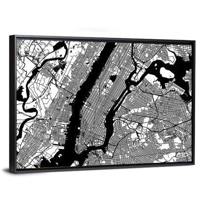 Minimalist Manhattan Map Wall Art