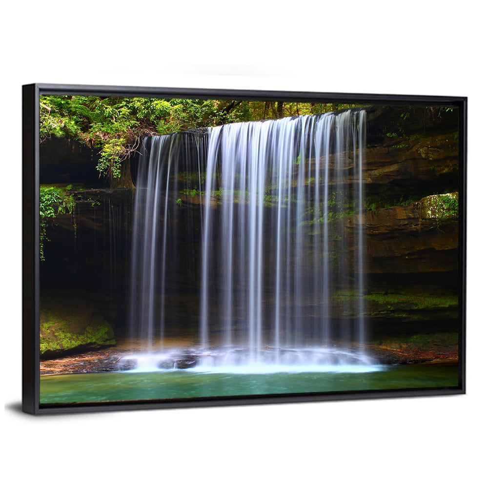 Upper Caney Creek Falls, Mossy Cliff Wall Art