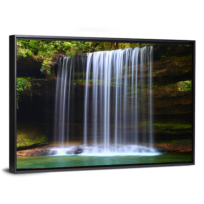 Upper Caney Creek Falls, Mossy Cliff Wall Art