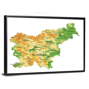 Slovenia Physical Map Wall Art