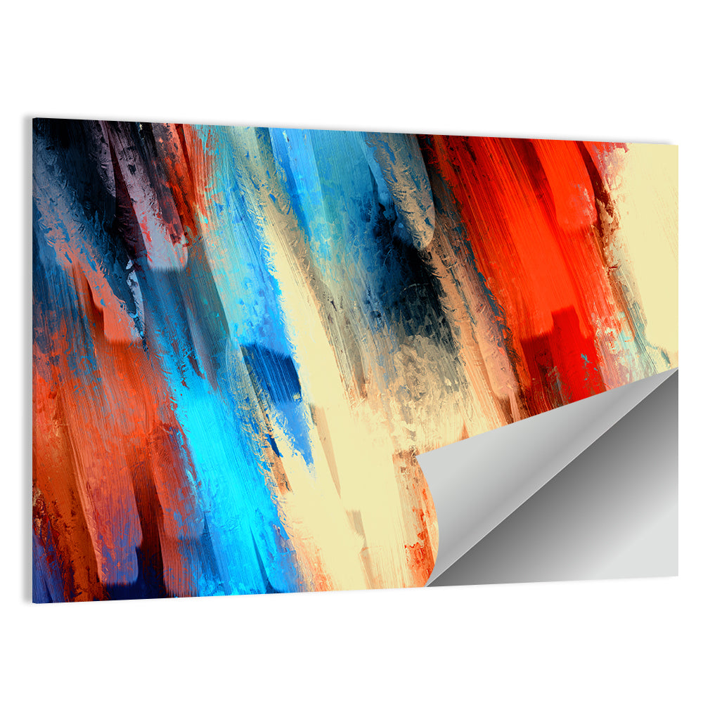 Diagonal Acrylic Brushstrokes Wall Art