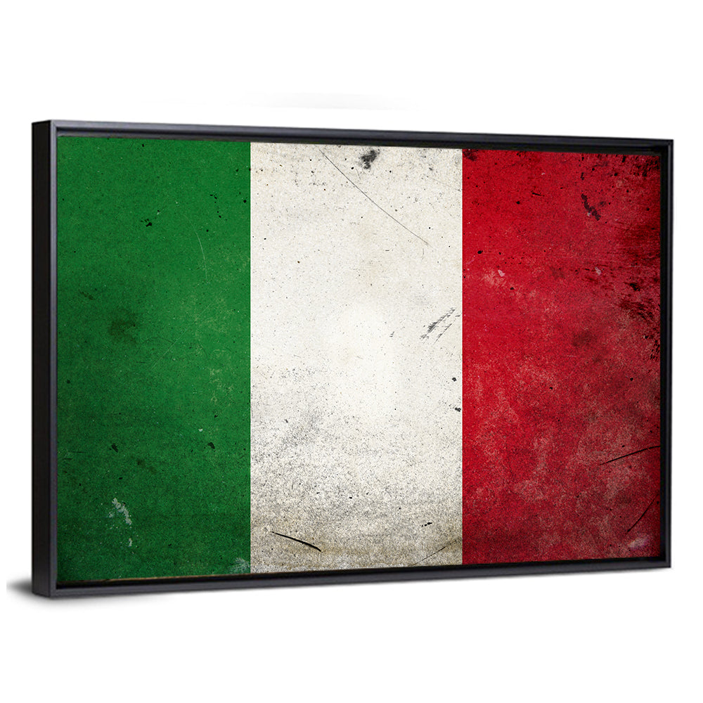 Distressed Italian Flag Wall Art