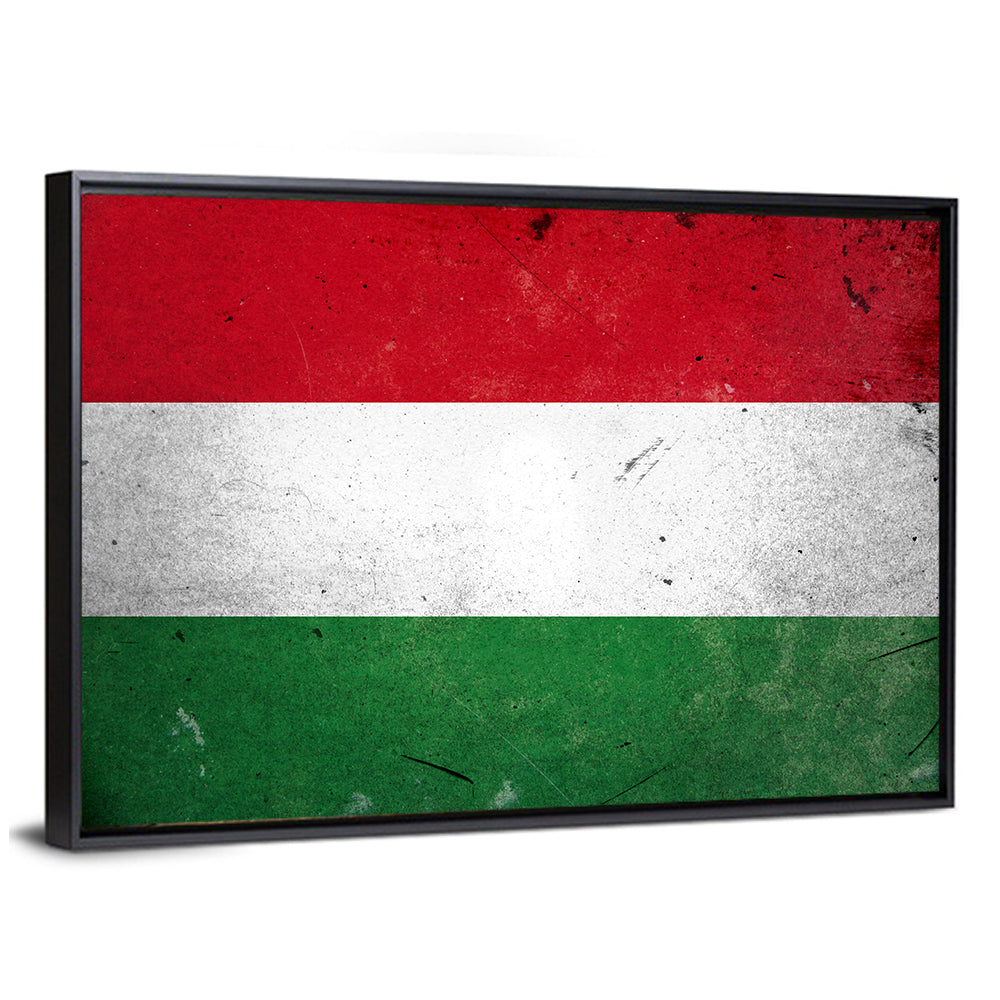 Vintage Hungarian Flag Wall Art