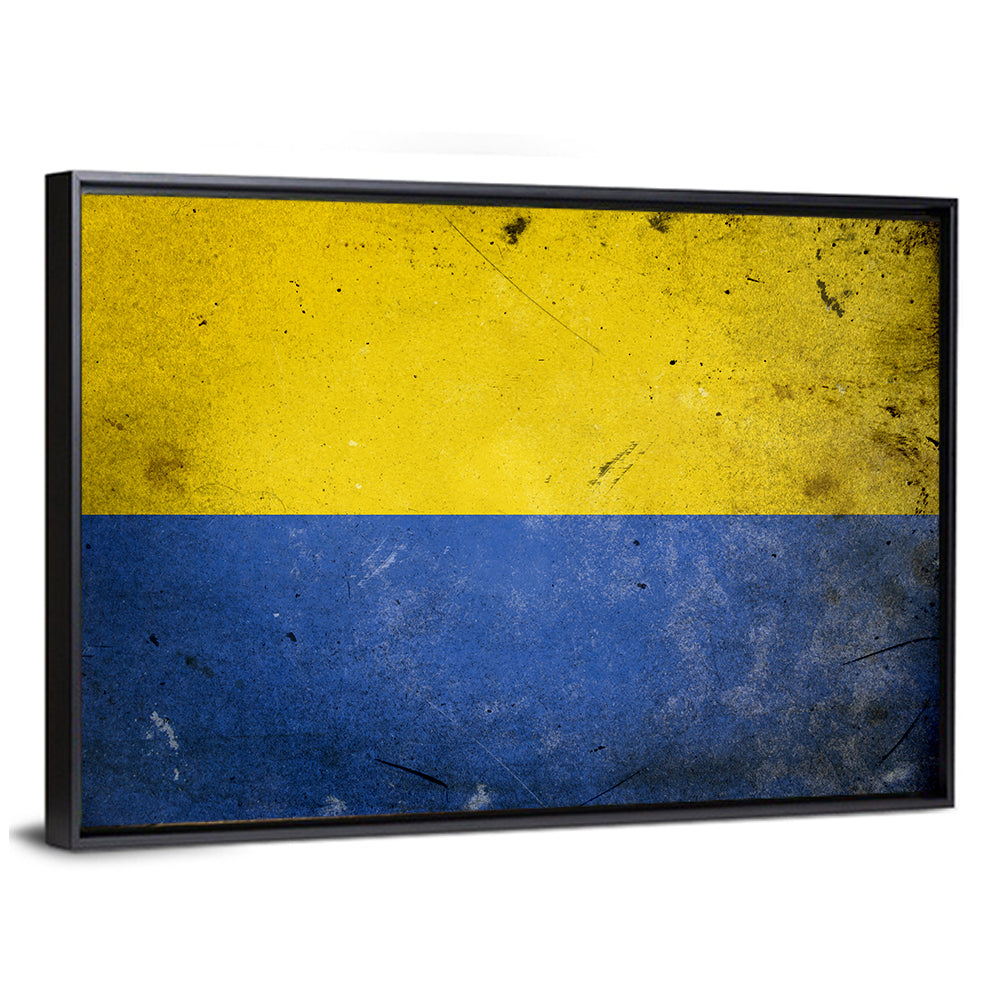 Distressed Ukraine Flag Wall Art