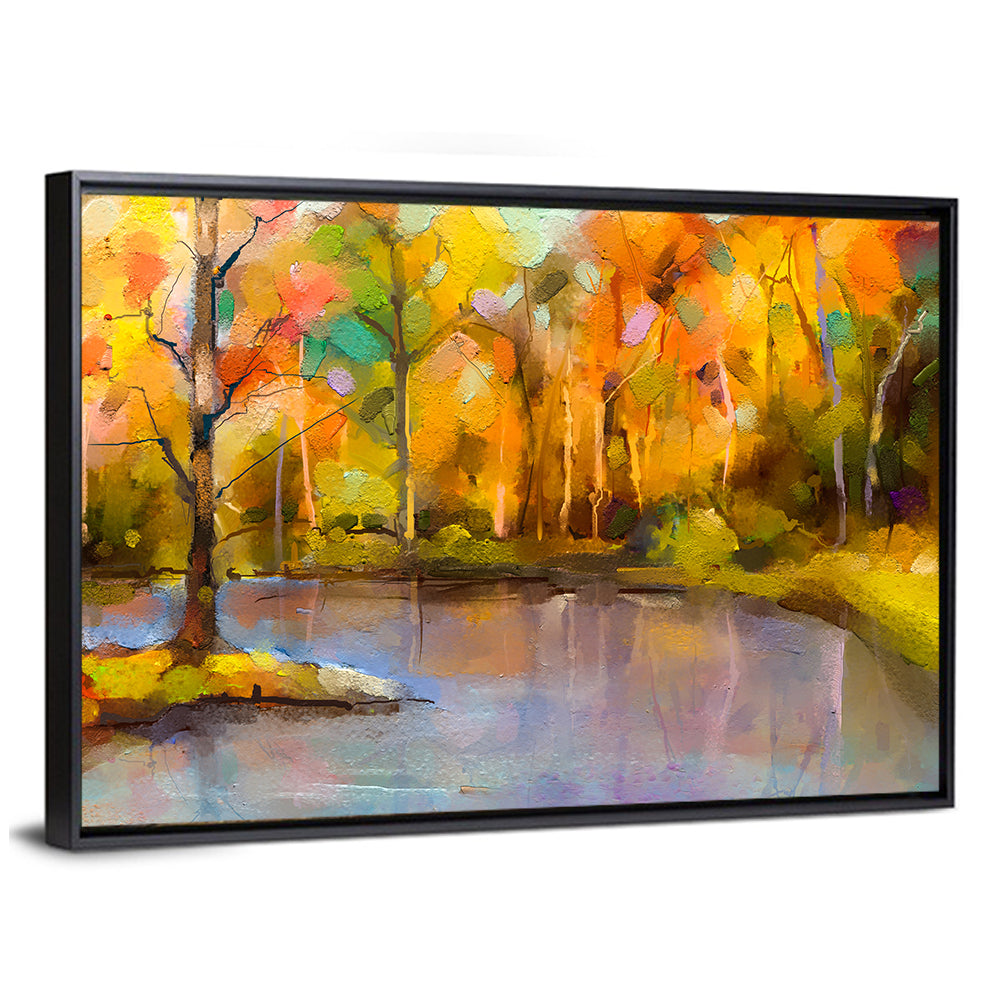 Golden Lake Island Tree Wall Art