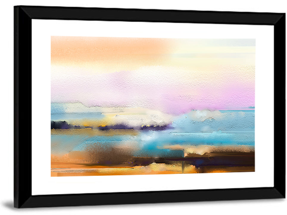 Blended Horizon Brushstrokes Wall Art