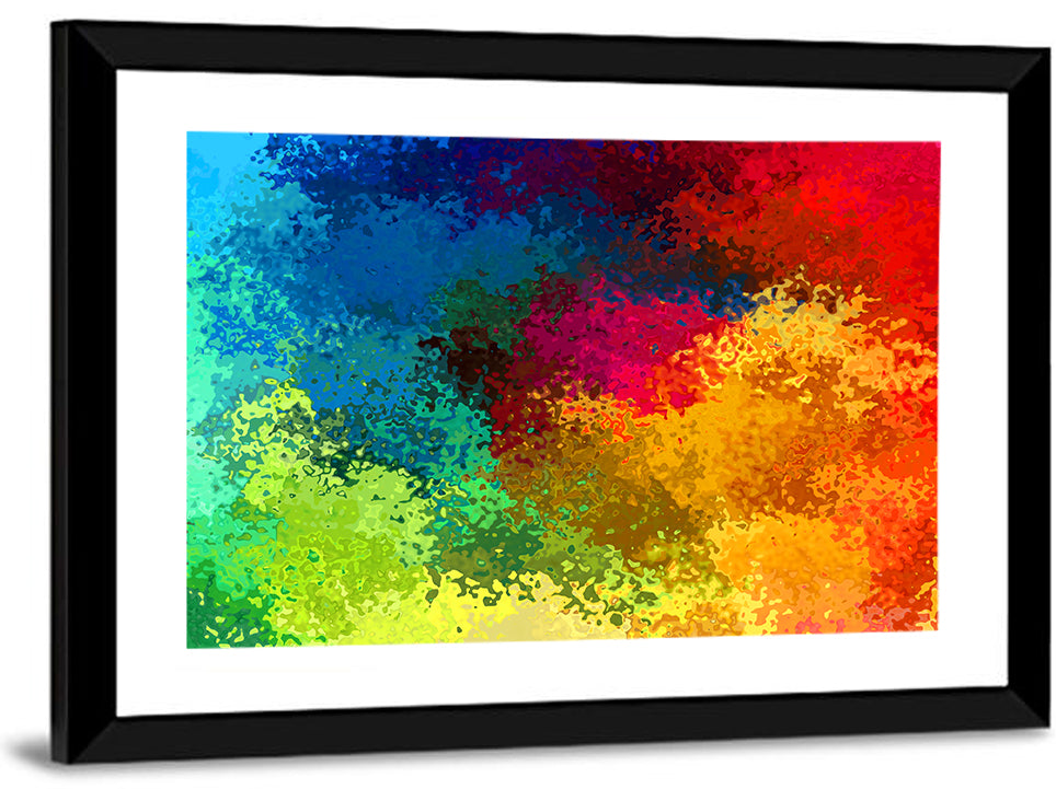 Diagonal Rainbow Gradient Wall Art