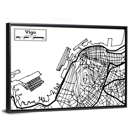 Vigo City Map Wall Art