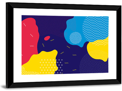 Memphis Dots and Color Blocks Wall Art