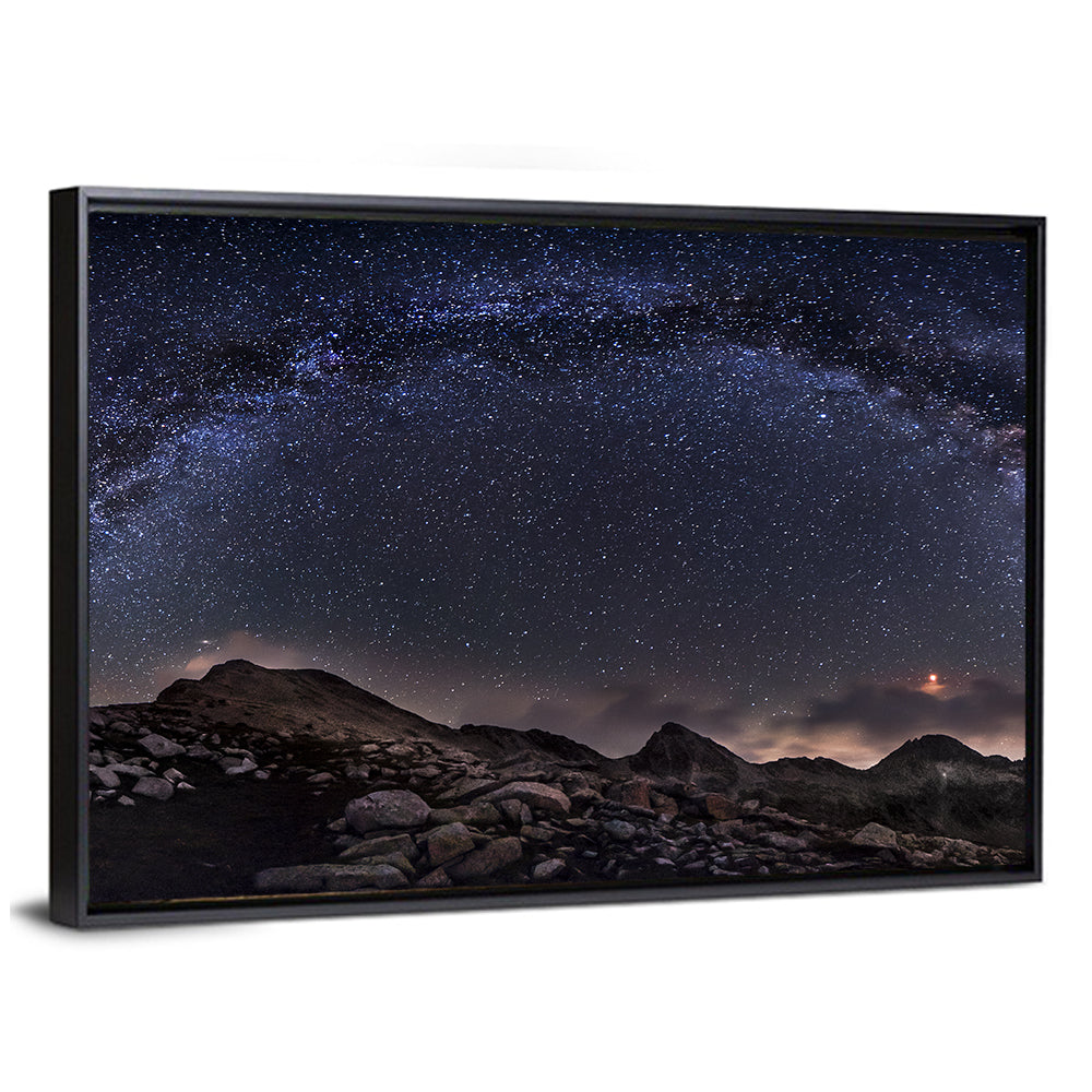 Milky Way Over Mountain Ridge Wall Art