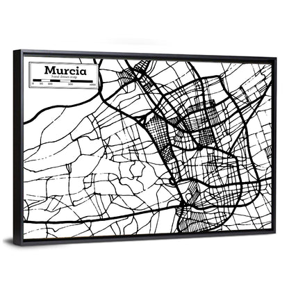 Murcia Schematic Map Wall Art