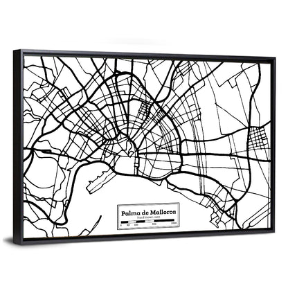 Minimalist Palma De Mallorca Map Wall Art