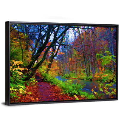 Autumn Along Oirase River Wall Art
