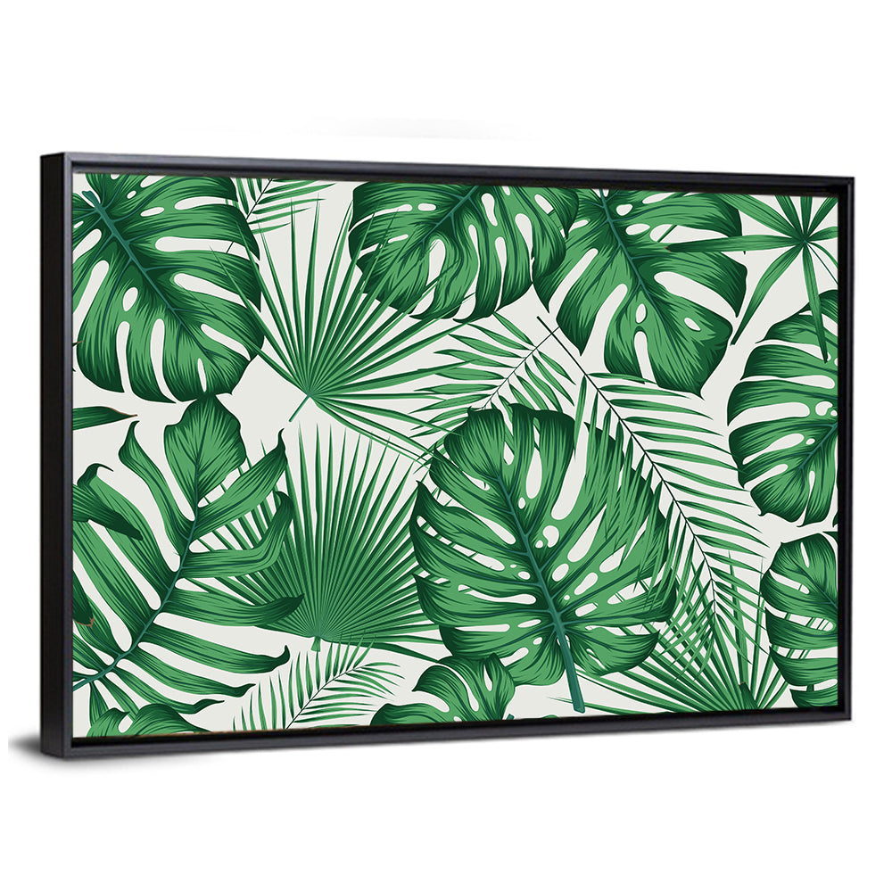 Layered Tropical Leaves Wall Art
